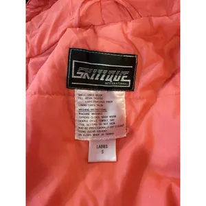 Vintage 80s-90s Skitique Pink/Orange Jacket And Ski Bib thumbnail 6