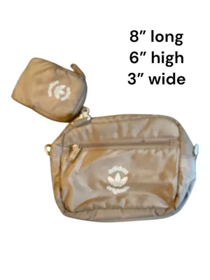 Adidas Originals Magic Beige Puffer Bag & Detachable Coin Pouch (NO STRAP) | 8”x6”x3” thumbnail 4