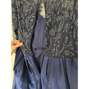 Pisarro Nights Beaded Illusion Neck Taffeta Cocktail Dress 14 Missing Belt NEW thumbnail 10