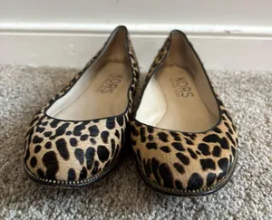 Michael Kors Calf-Hair Leopard Print Ballet Flats 6M Real Leather thumbnail 2