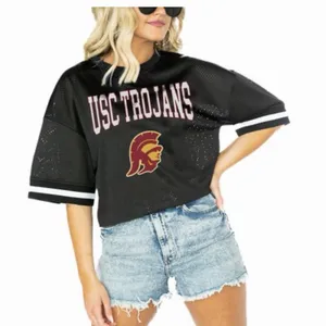 Gameday Couture USC Trojans Logo Women's‎ Size Large Black Game Face Crop Jersey thumbnail 1