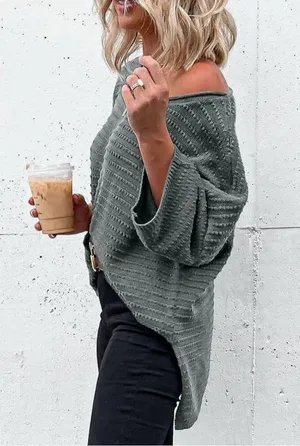 NEW~ 3/4 Sleeve Loose Tunic Tops Lightweight Knit Pullover Sweater 2X thumbnail 2