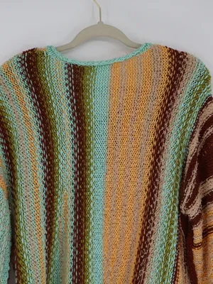 Free People Women’s Baja Cardigan Brandy Brook Combo Striped Knit Button Up XS thumbnail 10