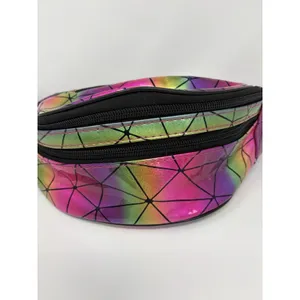 Rave Festival Luminous Fanny Pack Holographic Geometric Iridescent‎ thumbnail 2