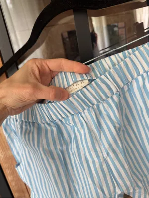 LAKE Pajamas seersucker shorts striped elastic waistband cotton thumbnail 4