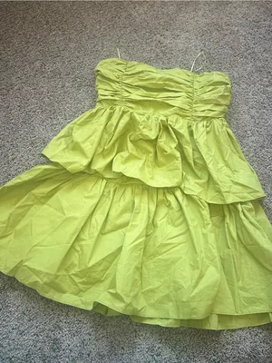 Endless Rose Lime Green Tiered Mini Dress thumbnail 1
