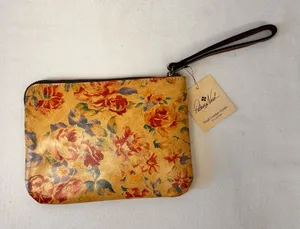 Patricia Nash Purse Cassini Leather Wristlet Wallet Floral Print Leather Bag thumbnail 1