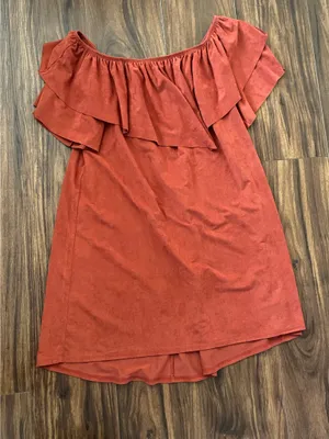 CES FEMME Dress Sleeveless Chiffon Short Casual Summer Ruffle Medium thumbnail 1