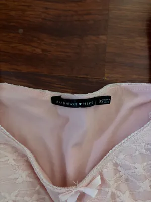 Long sleeve mesh Crop Top Pink Size XS thumbnail 2