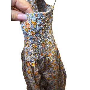 J.Crew Liberty Meadow Song Floral Smocked Cotton Poplin Midi Dress Blue Medium thumbnail 11