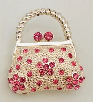 Roman Vintage Mini Handbag Purse Brooch thumbnail 1