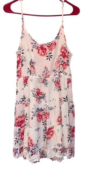Cotton On White Ruffled Tiered Sundress‎ size Large thumbnail 1