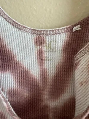 PacSun Tie Dye Purple And White Crop Tank Top thumbnail 3