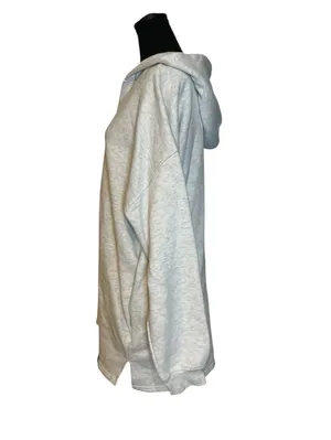 Nasty Gal Light Gray Oversized Hoodie Sweatshirt thumbnail 4