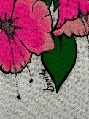 Vintage 80s Single Stitch Floral Vine Graphic Shirt thumbnail 5