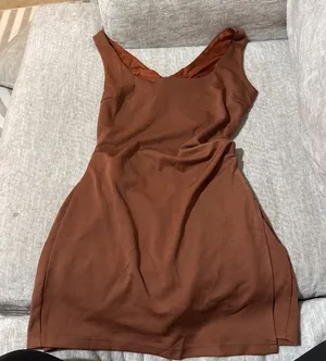CHICME brown open tie back romper thumbnail 1