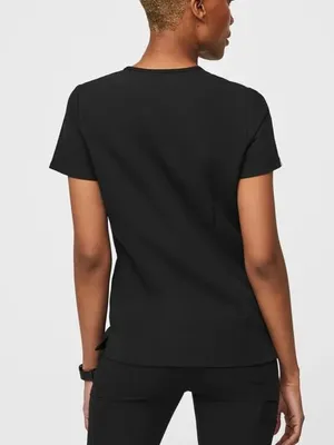 Like New Figs Black Casma XXS Scrub Top Women thumbnail 2