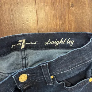 7 for All Mankind Straight Leg Women Size 27 Blue Jean Low Rise Dark Wash thumbnail 3