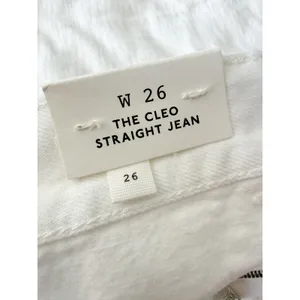 Madewell |‎ NWT Cleo Straight Jean Patch Pocket White Denim | Sz 26 thumbnail 11