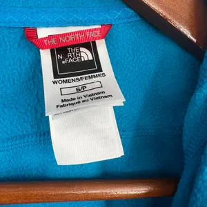 The North Face blue long sleeve full zip up fleece jacket pockets women small thumbnail 3