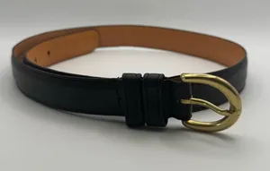 Vintage Coach Navy Blue Leather Women’s Belt with Brass Buckle Size Medium thumbnail 1