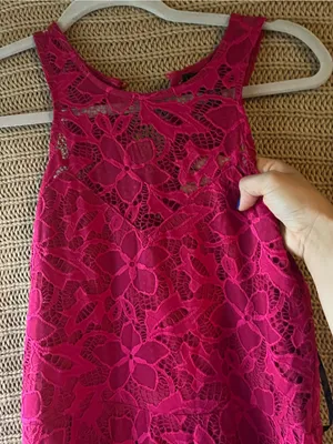 Material Girl Hot Pink Lace Mini Dress thumbnail 2