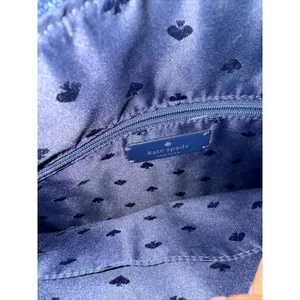 Kate Spade Jae Garden Vine‎ Nylon Crossbody Purse Bag Navy Floral T thumbnail 6