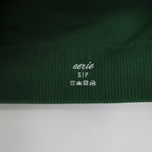 Aerie Green Ribbed O-Ring Bralette Seamless Adjustable Straps Small thumbnail 2