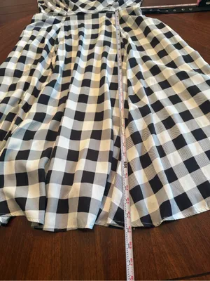 Collectif Giordana Gingham Retro Swing Dress Sz M UK12 US8 thumbnail 6