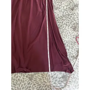 Soma One Shoulder Ruffle Dress sz Medium Purple Wine Soft Romantic Feminine Coquette thumbnail 7
