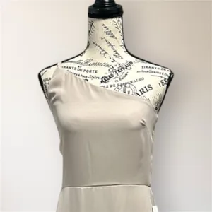Show Me Your Mumu Shannon Maxi Dress One Shoulder Beige Bridesmaid Wedding Guest thumbnail 3