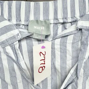 Maeve Shirt Women Size XS Stripe‎ Off the Shoulder Tie Neck 3/4 Sleeve Blouse thumbnail 2