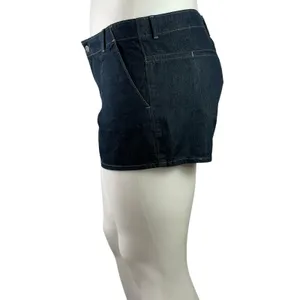 Old Navy Womens Blue Mid Rise Slim Fit Straight Leg Mini Denim Jeans Shorts 16 thumbnail 2