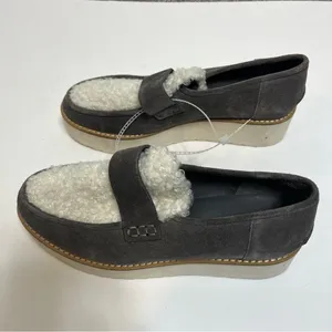 Vince Shearling Zola Suede Slip On Platform Loafer 6.5 thumbnail 6