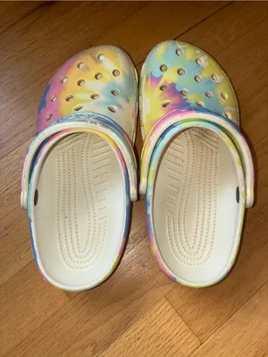 CROCS Classic Clog - Yellow Multi Tie-Dye thumbnail 4