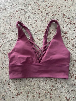 Lululemon Bind & Cross Bra moss rose size 4 thumbnail 3