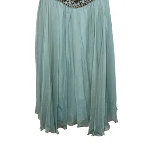 NWT Mandalay AQ Blue Silk Gold Beaded Embellished Mini Cocktail Party Dress Sz 6 thumbnail 6