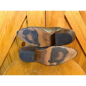 MATISSE Metallic Leather Western Mules Size 7.5M thumbnail 6