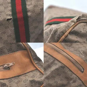 Vintage 1980s Gucci GG Supreme Monogram‎ Web Duffle/Travel Bag. thumbnail 8