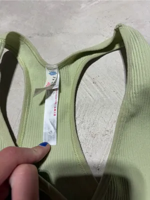 Free people movement FP movement Ribbed Racerback Crop tank top Green medium thumbnail 5