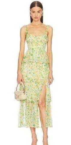 Revolve ASTR the label MidSummer Dress chiffon fabric with tiered hem size M NWT thumbnail 1