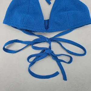 Blue Triangle Sports Active Tie Halter Beach Bikini Bralette Swim Top S‎ Small thumbnail 5