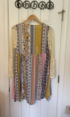 Kori Floral Lace Bell Sleeve Tunic Dress thumbnail 5