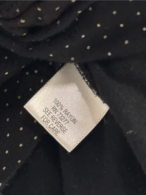 Y2K Polka Dot Button Up Cap Sleeve Blouse Black Size M thumbnail 3