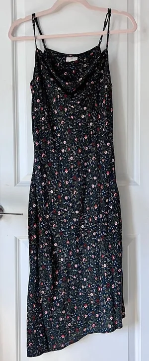 AG Adriano Goldschmied Women’s Blue Gia Floral Sleeveless‎ Midi Dress Size Small thumbnail 1