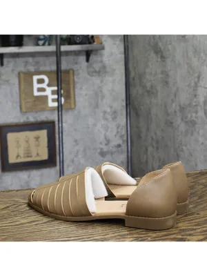 NWT Journee Collection Womens Anyah Flats Caged ANYAH Taupe Brown 10M thumbnail 3