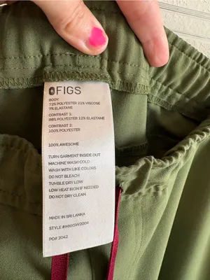 FIGS Green scrub pants size large thumbnail 3