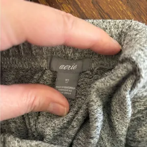 Aerie Drawstring Jogger Pants with Pockets Size XS Gray thumbnail 2