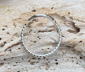 Large Crescent Moon Sterling silver Ring 8,9,10 thumbnail 4