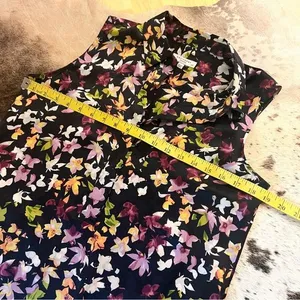 EQUIPMENT Femme Tira Sleeveless Floral Print Silk Dress‎ Asymmetrical Hem Size S thumbnail 9